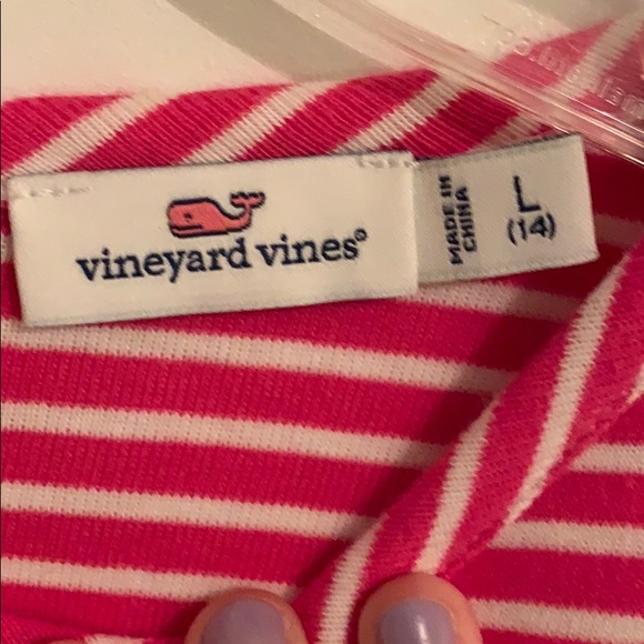 Cute pink and white dress Vineyard Vines size 14 - Picture 2 of 3